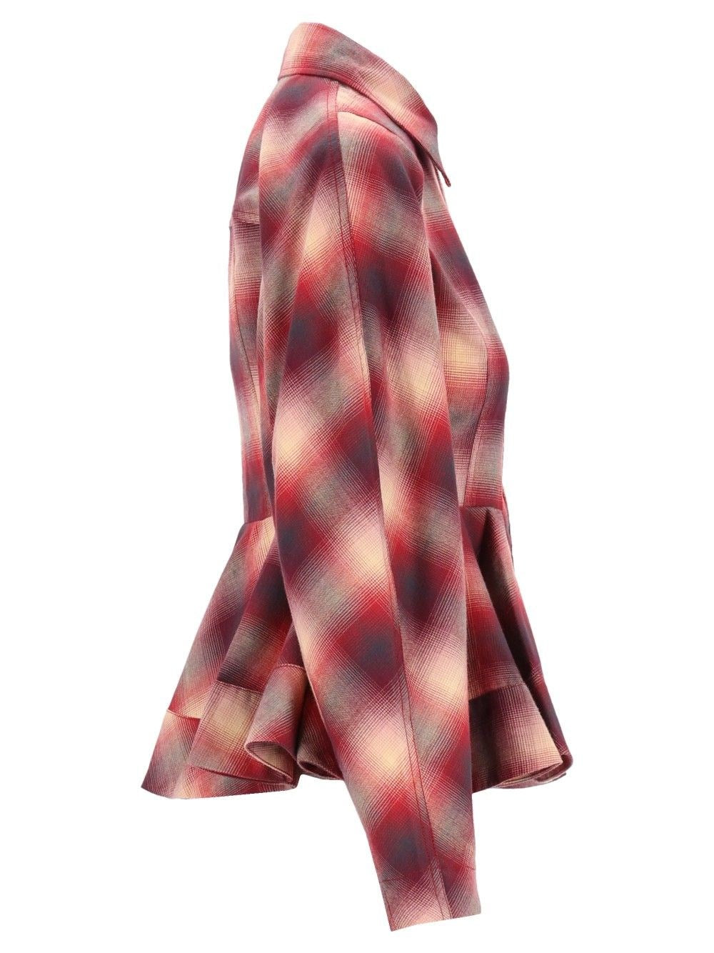 Ganni Women Red Checked Flannel Shirt GANNI