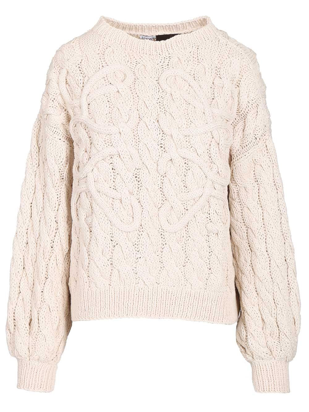 Loewe Paula's Ibiza Women Anagram Sweater In Wool And Cotton Blend LOEWE