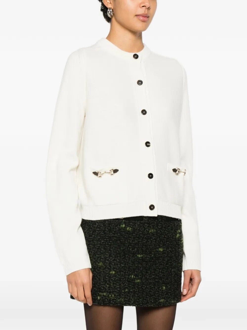 Gucci Women Long Sleeve Crew-Neck Cardigan GUCCI