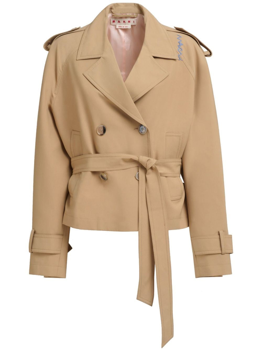 Marni Women Short Trench Coat With Belt MARNI