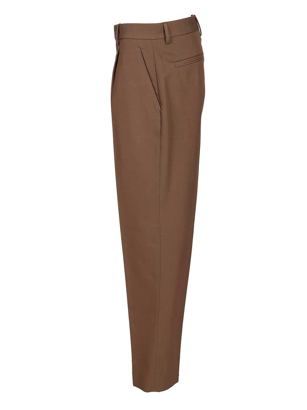 Zegna Men Dark Foliage Cotton And Wool Trousers ZEGNA