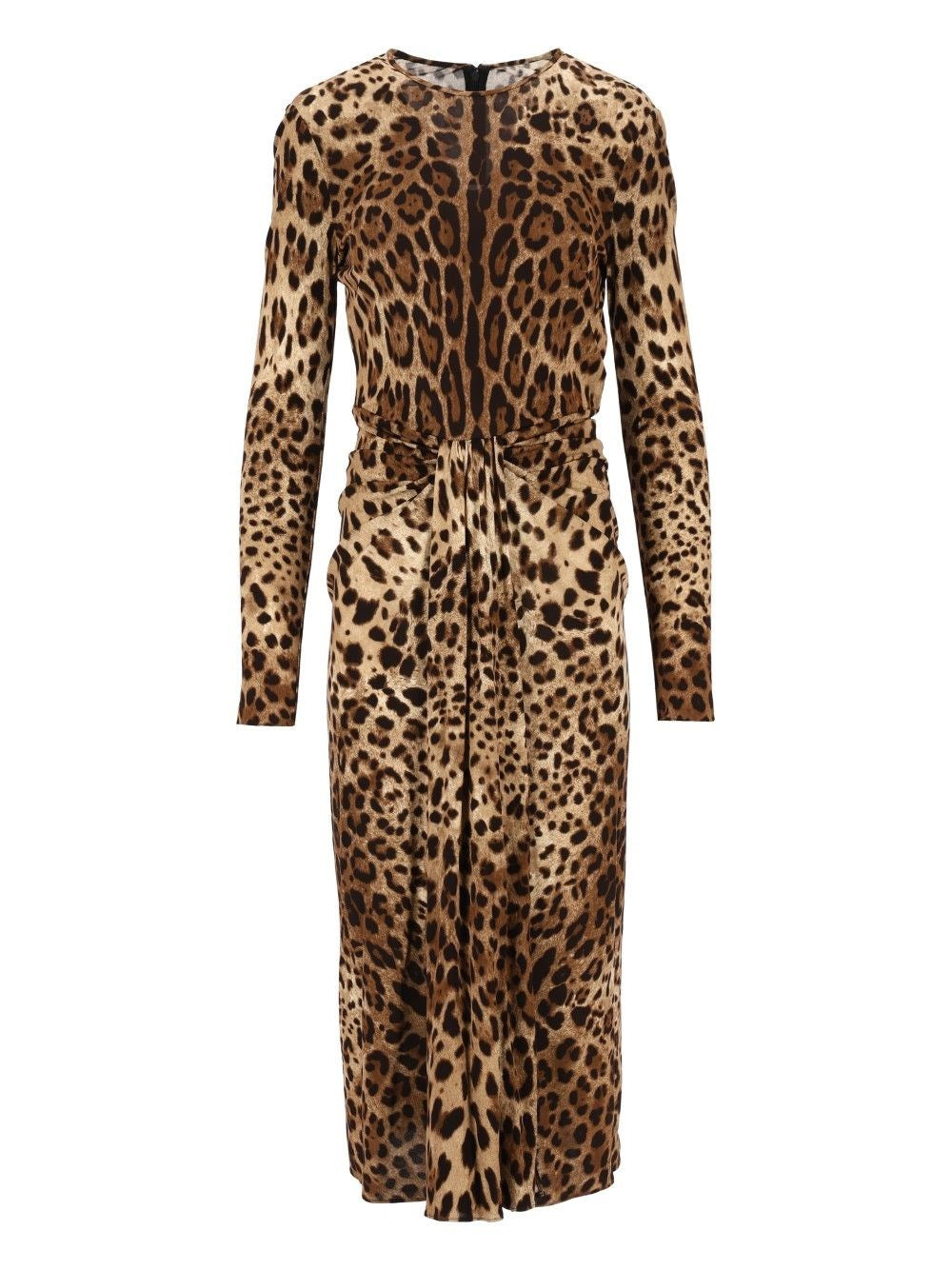 Dolce & Gabbana Women Viscose Jersey Dress With A Leopard Print DOLCE & GABBANA