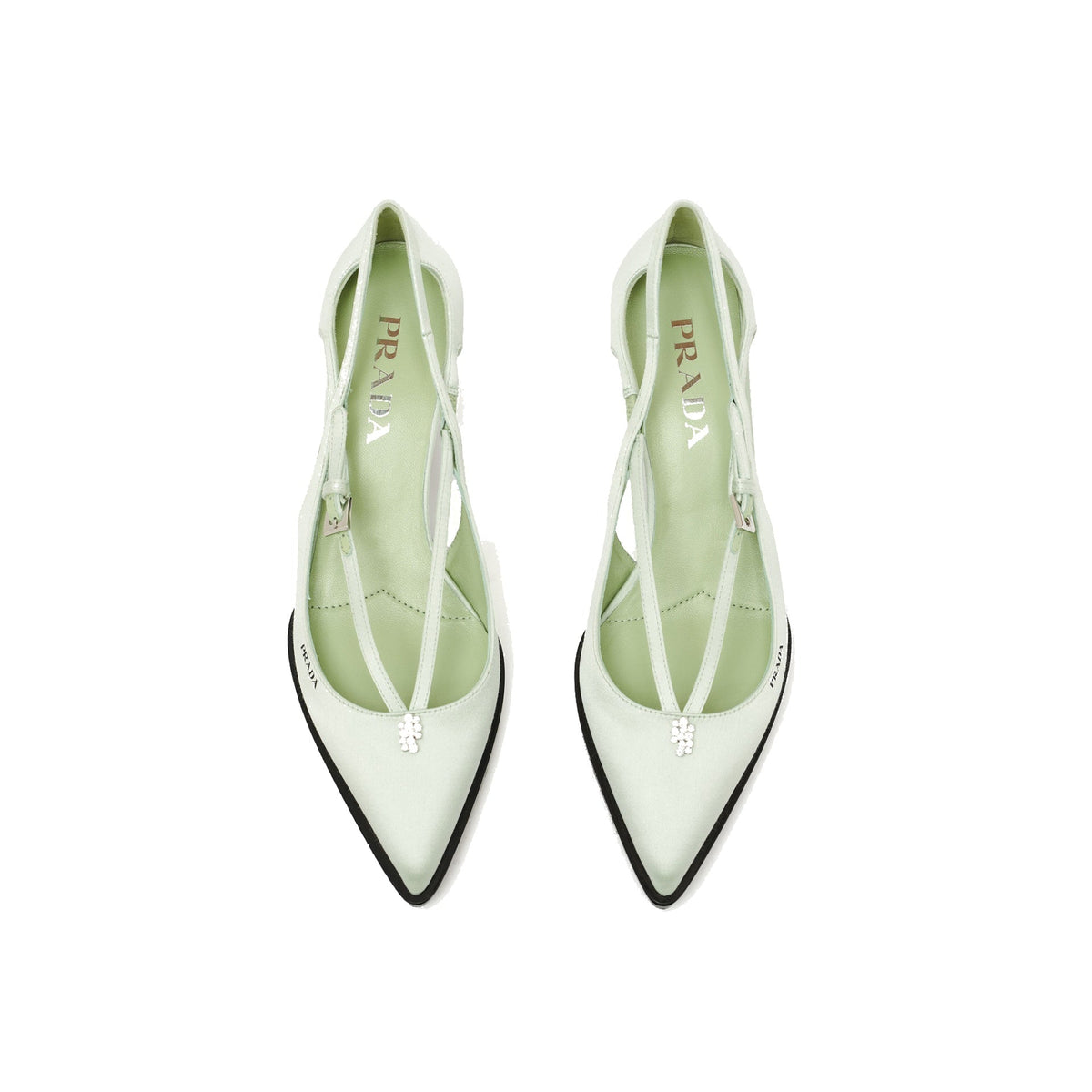 Prada Cut-Out Satin Pumps Women PRADA