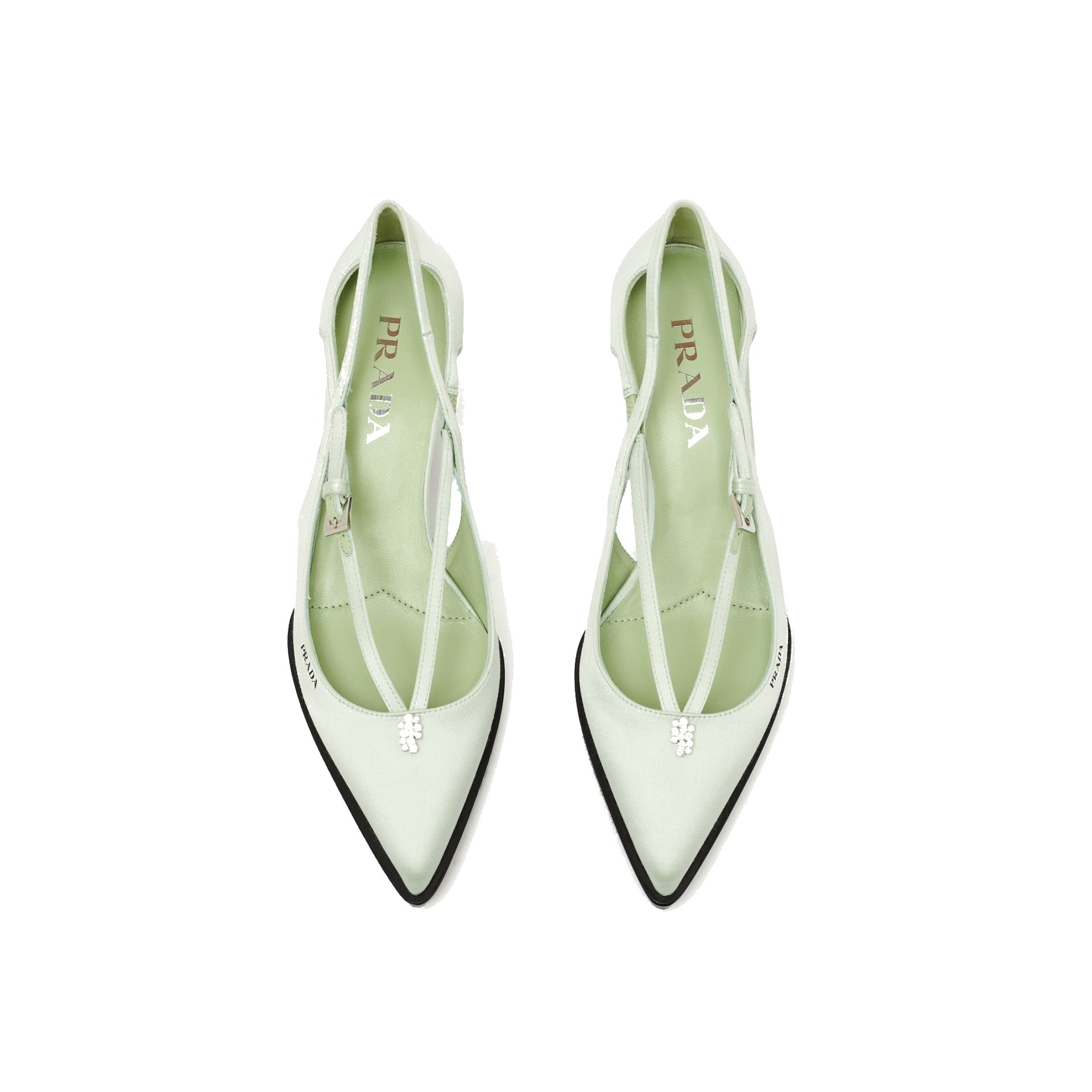Prada Cut-Out Satin Pumps Women PRADA