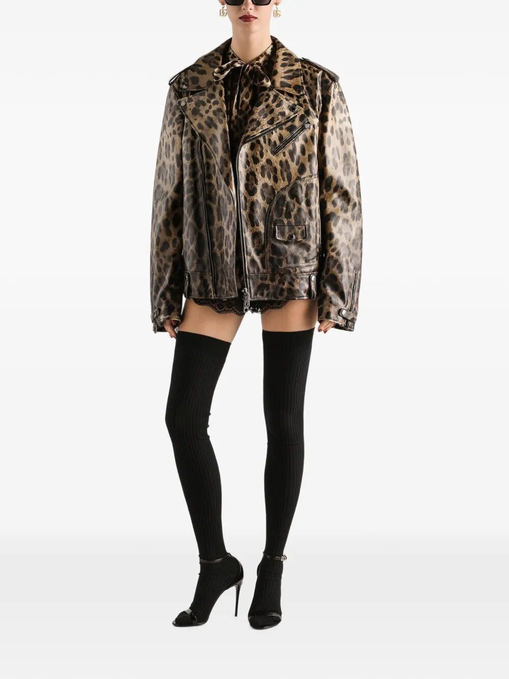 Dolce & Gabbana Women Leopard Print Chiffon Shirt DOLCE & GABBANA