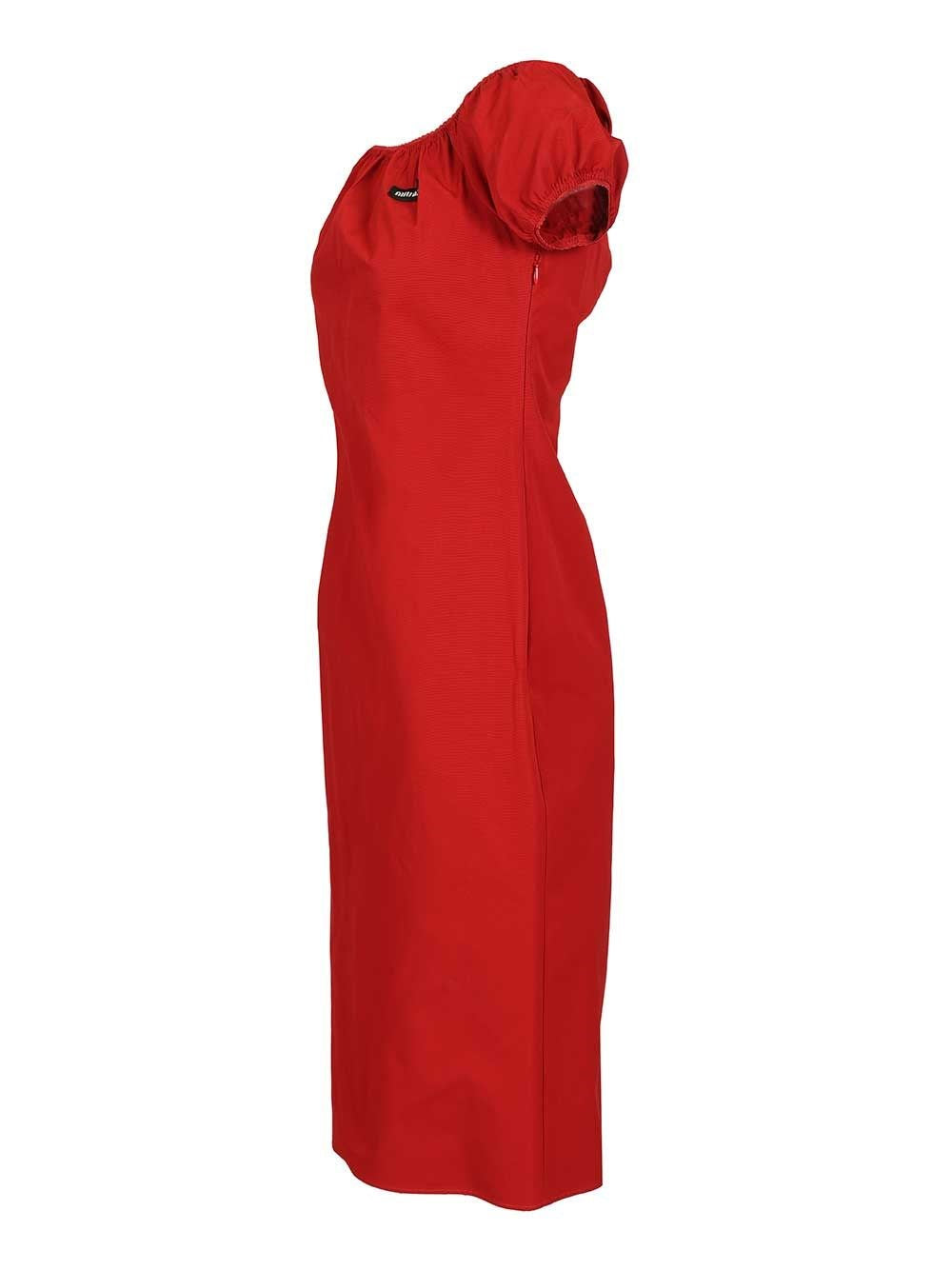 Miu Miu Women Cotton Midi Dress MIU MIU