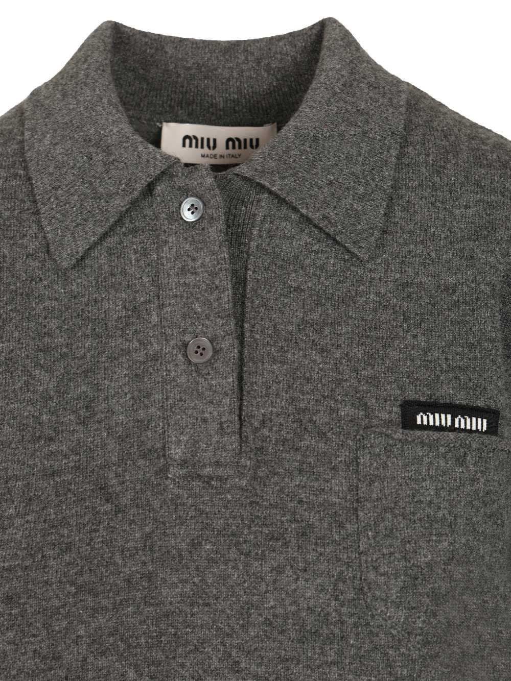 Miu Miu Women Cashmere Polo Shirt MIU MIU