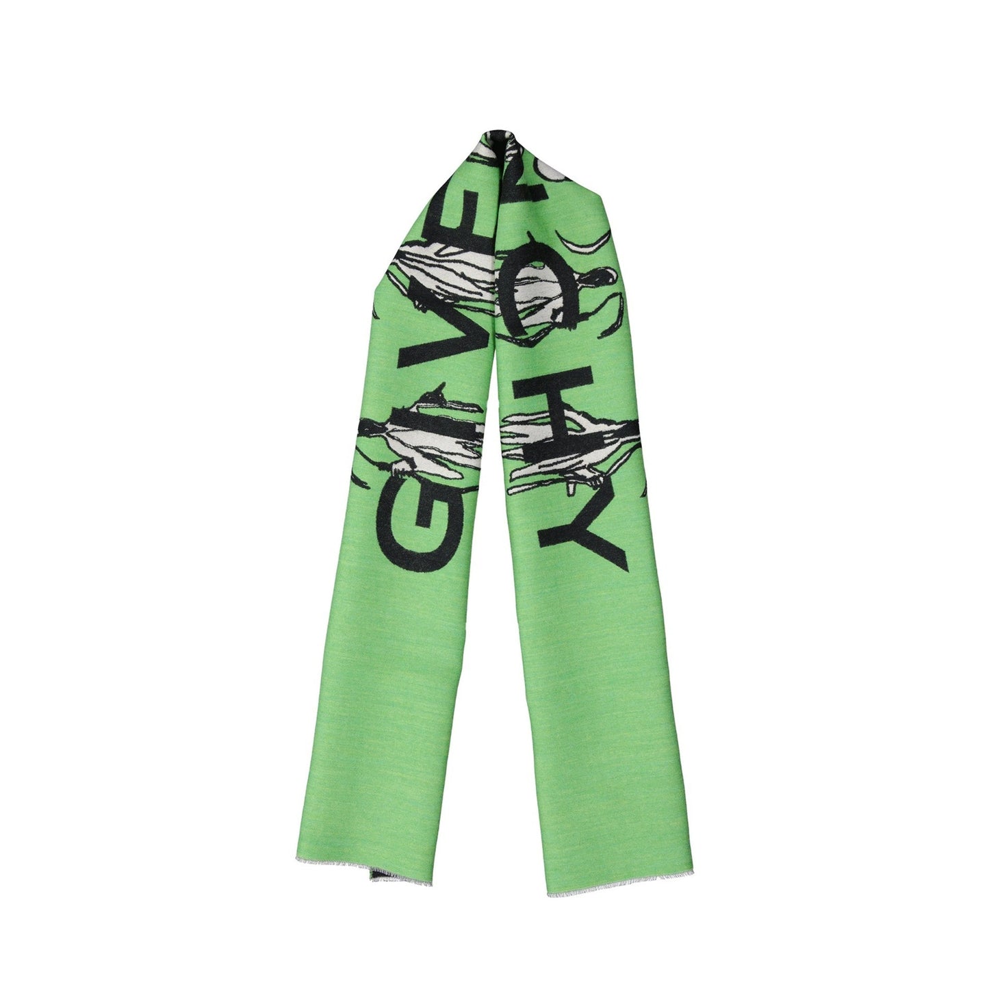 Givenchy Logo Wool Scarf Men GIVENCHY