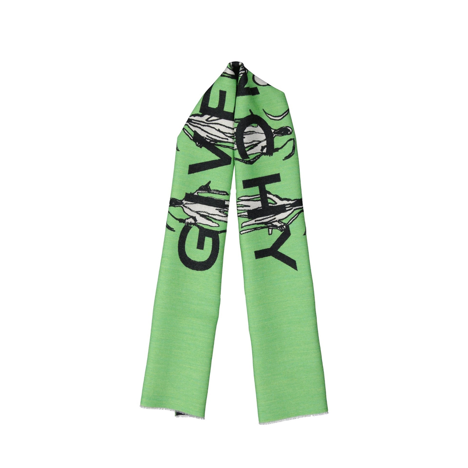 Givenchy Logo Wool Scarf Men GIVENCHY
