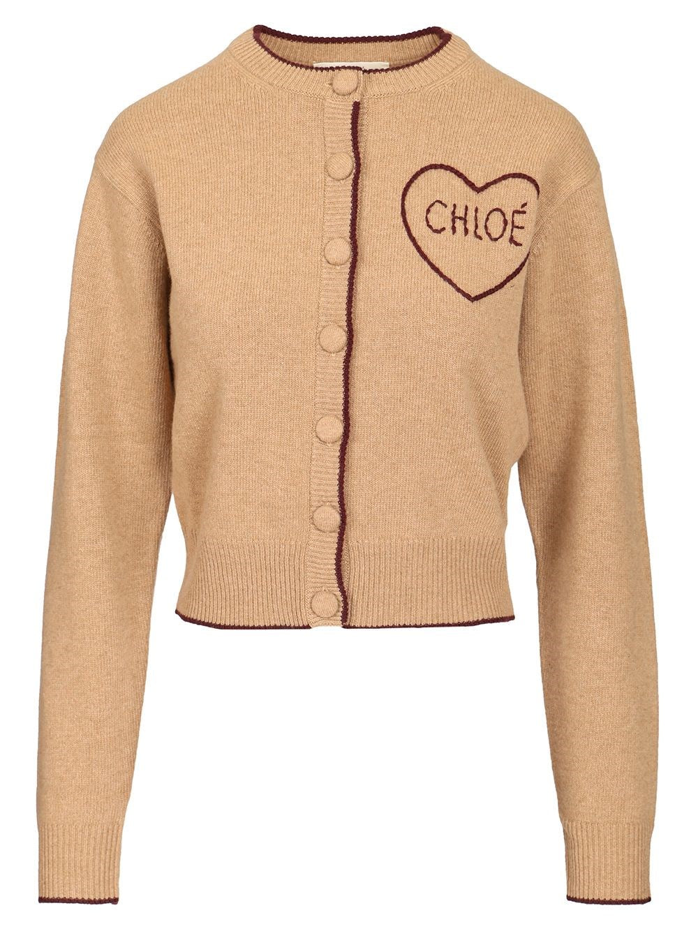 Chloe' Women Fitted Cardigan With Logo CHLOE