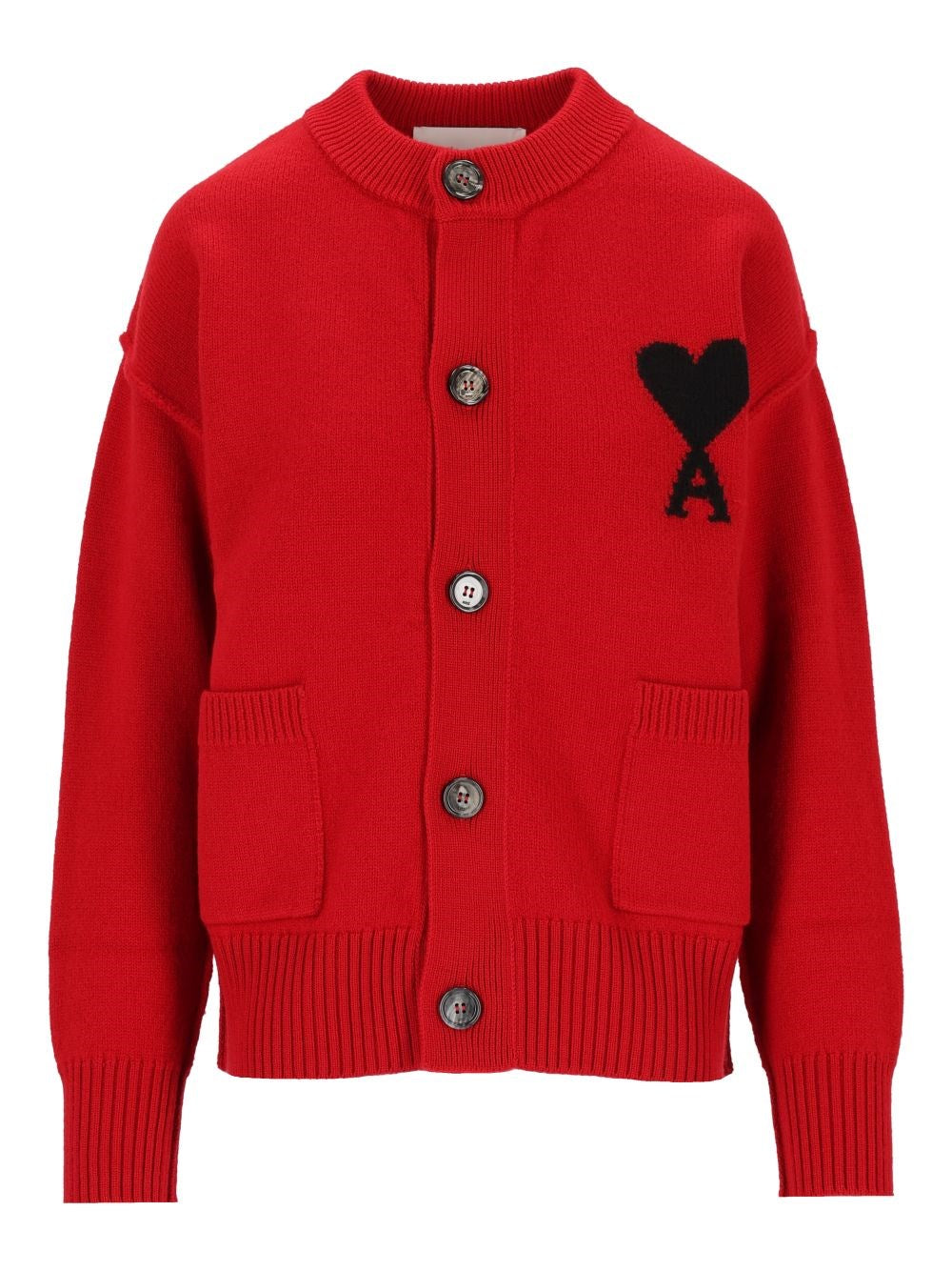 Ami Women Wool Ami De Coeur Cardigan AMI PARIS