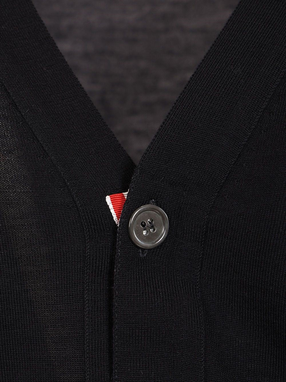 Thom Browne Men Classic 4-Barrelled Merino Wool Cardigan