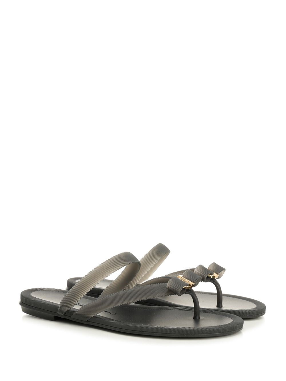 Ferragamo Women Vara Flip-Flops With Jelly Bow FERRAGAMO