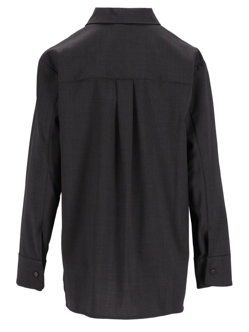 'S Max Mara Women Basic Wool Canvas Shirt S MAX MARA