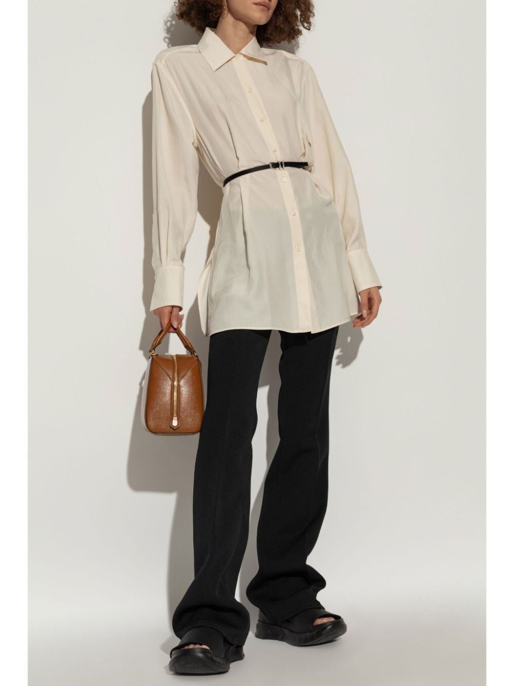 Givenchy Women Long Shirt With `Voyou` Belt GIVENCHY