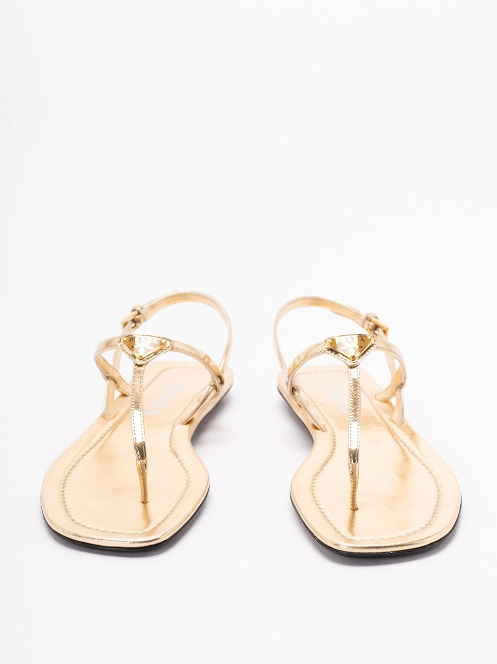Prada Women Leather Flat Sandals PRADA
