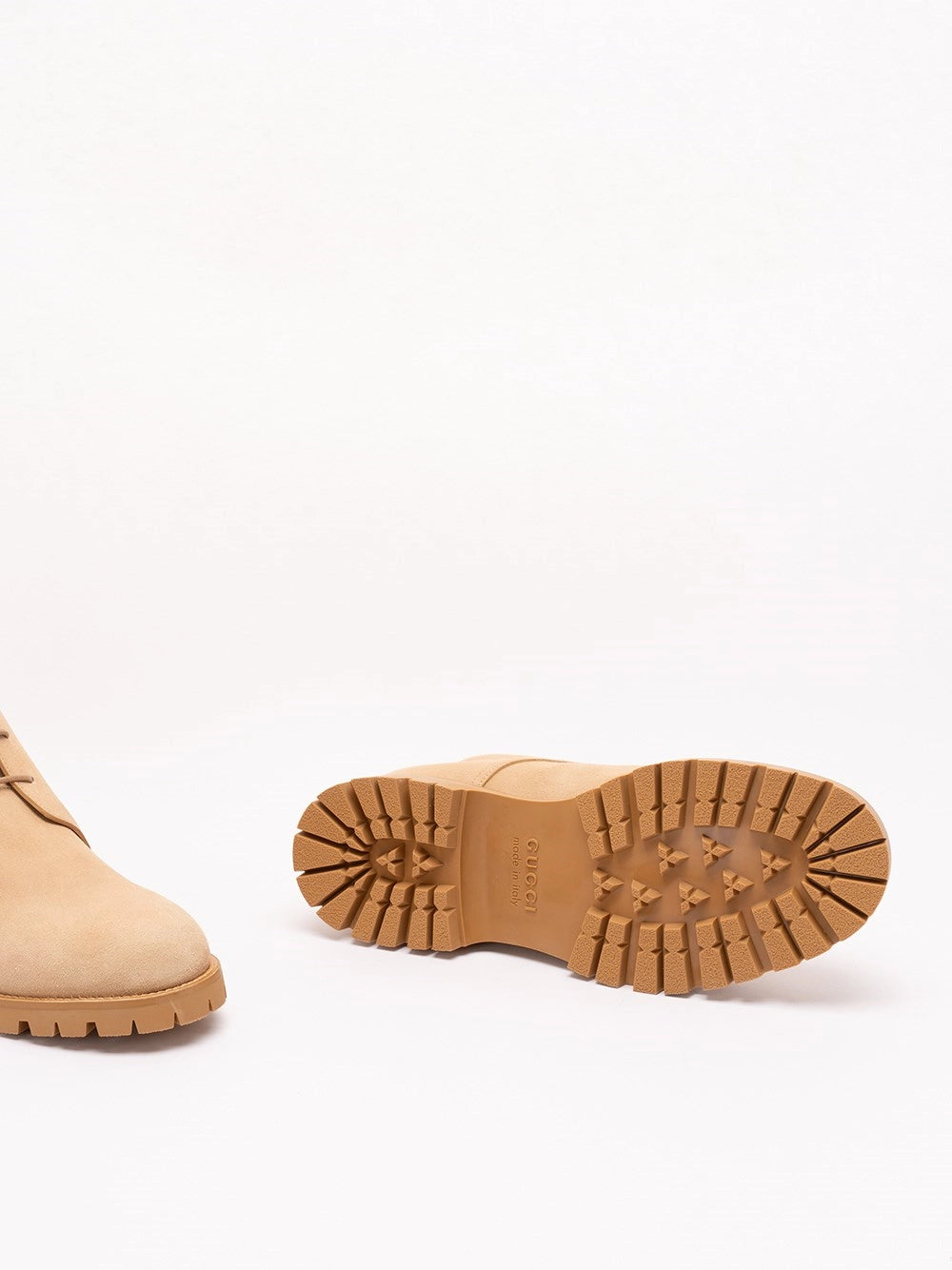 Gucci Men Lace-Up Ankle Boot With Web GUCCI