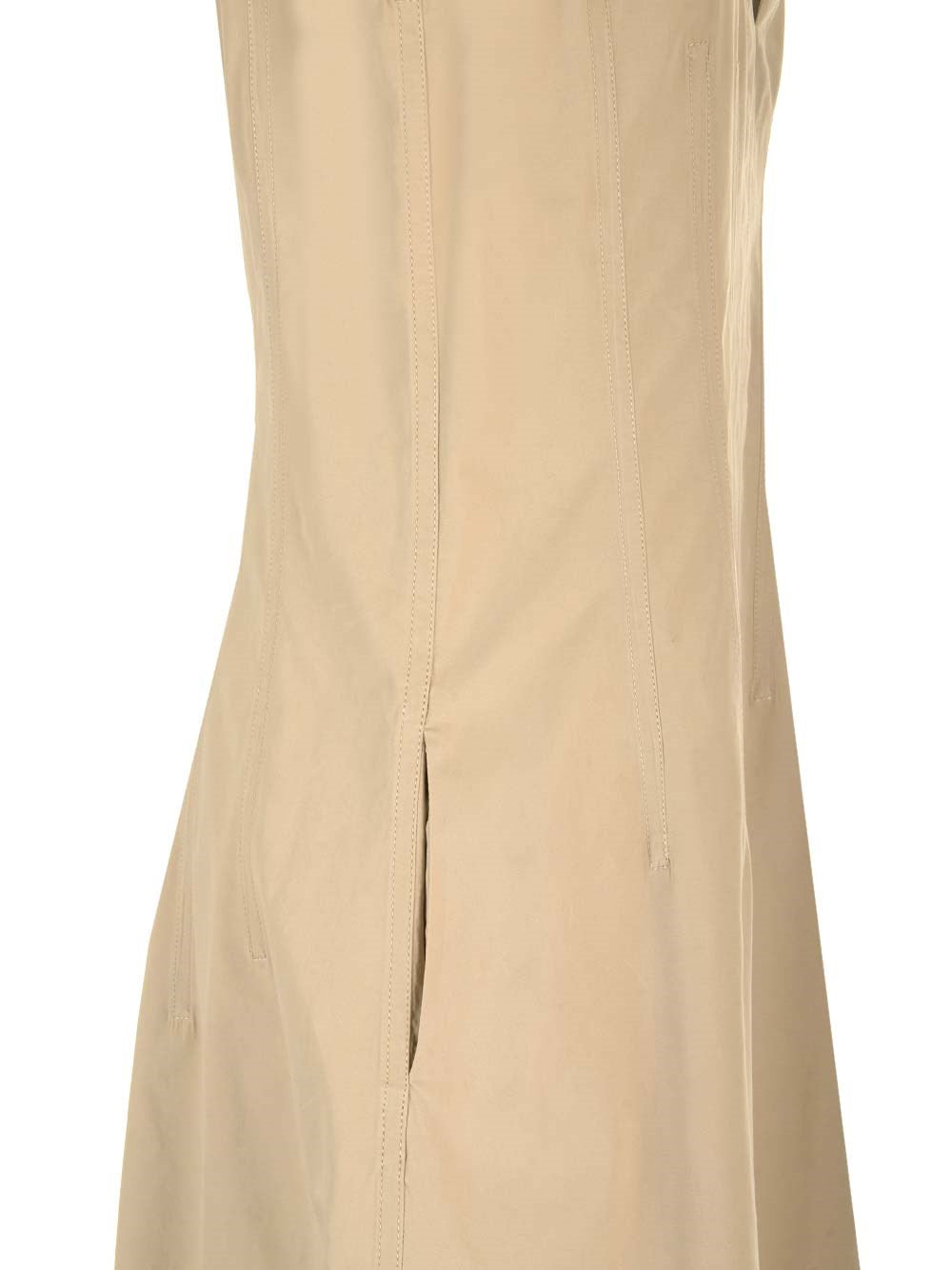 Bottega Veneta Women Beige Sleeveless Maxi Dress In Cotton BOTTEGA VENETA