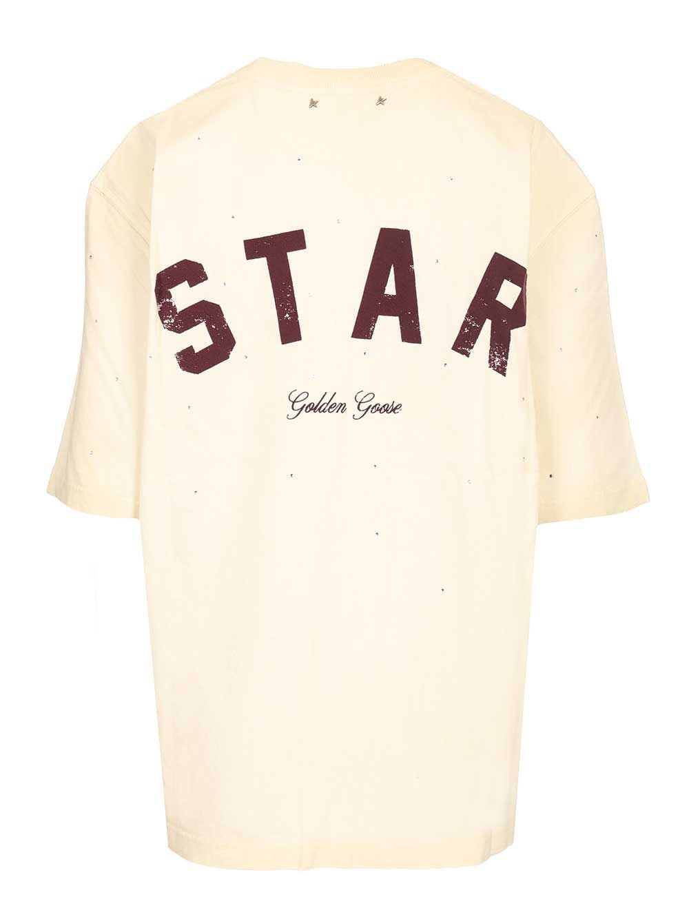 Golden Goose Women T-Shirt With All-Over Crystals GOLDEN GOOSE