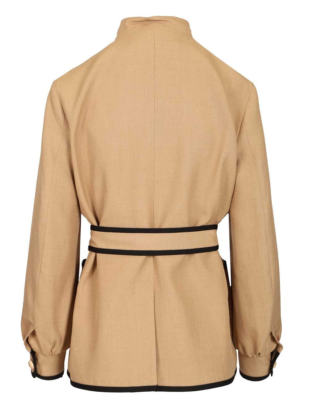 Valentino Garavani Women Embroidered Twill Jacket With Belt VALENTINO GARAVANI