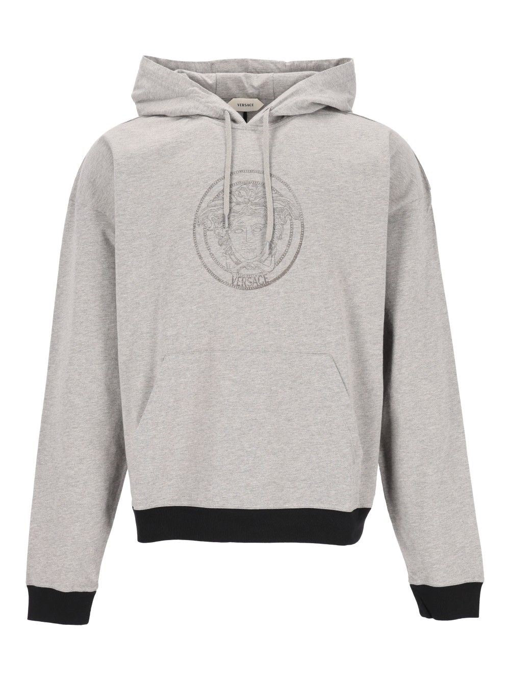 Versace Men Cotton Jersey Sweatshirt With Print VERSACE