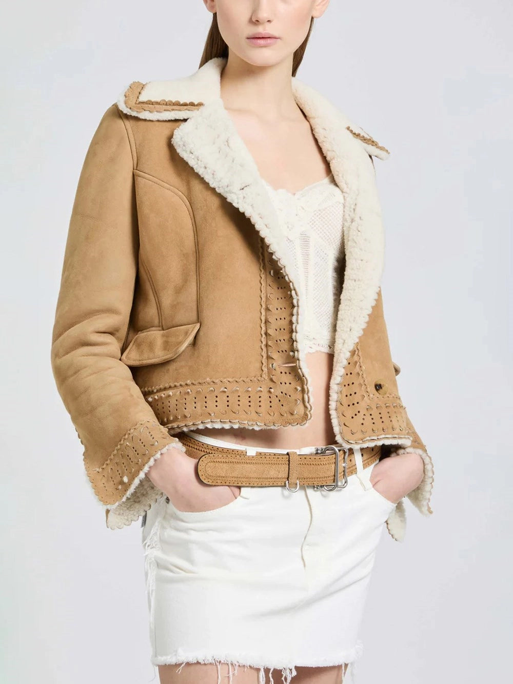 Ermanno Scervino Women Shearling Jacket ERMANO SCERVINO
