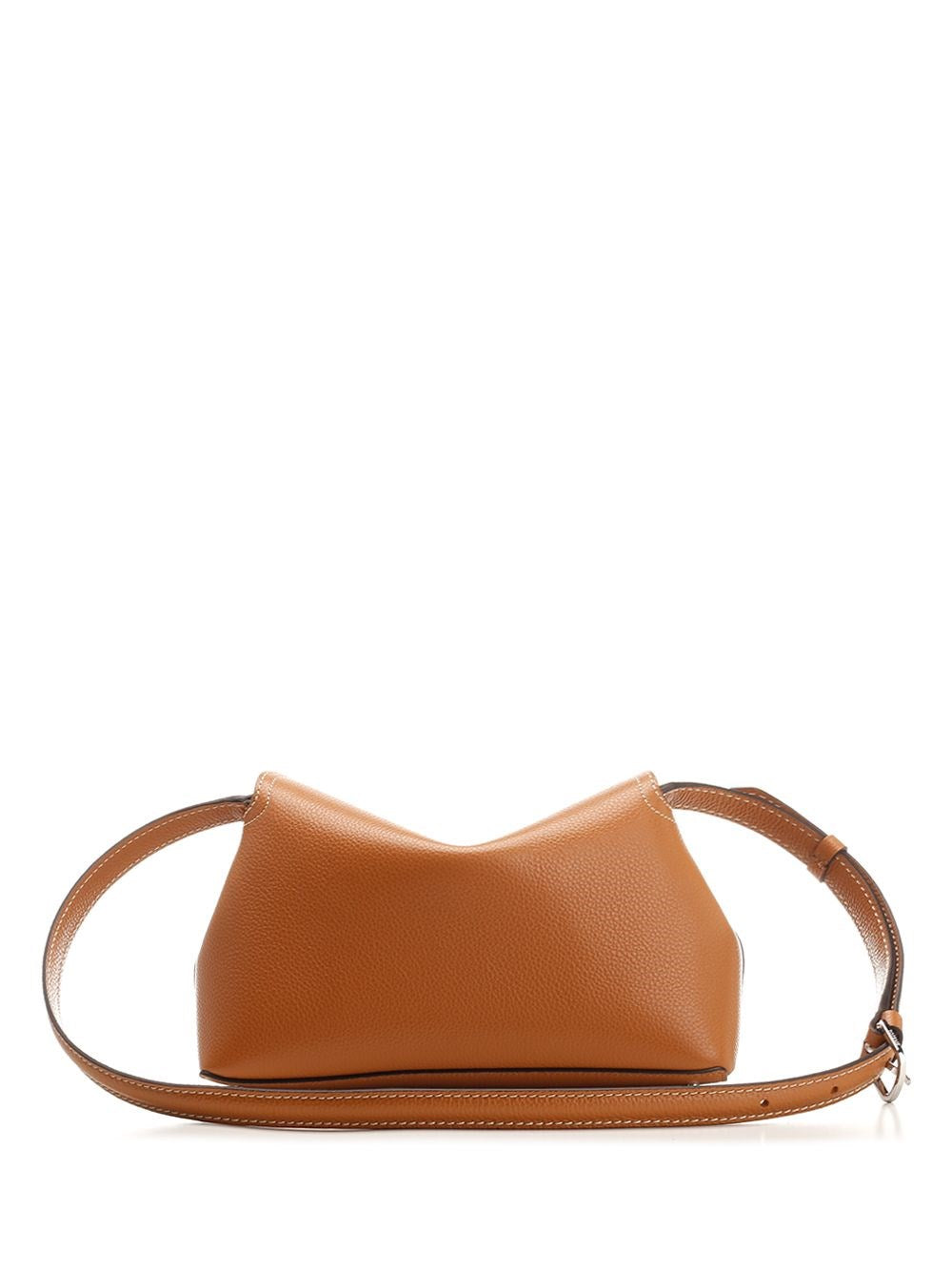 Toteme Women T-Lock Leather Clutch Bark TOTEME