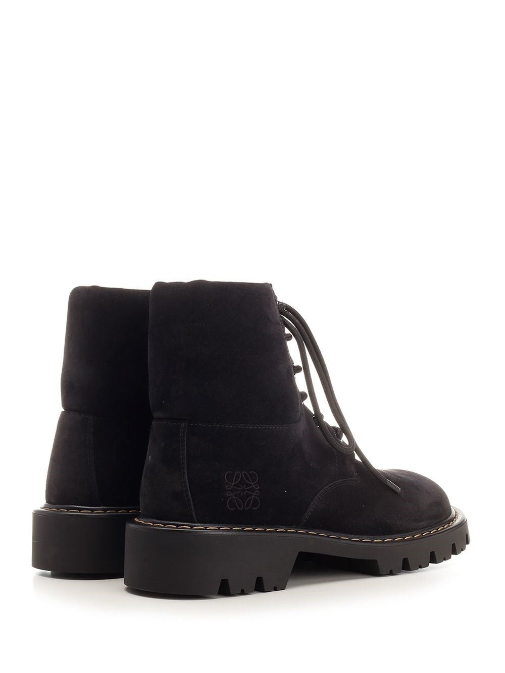 Loewe Men Sierra Combat Ankle Boot In Suede LOEWE