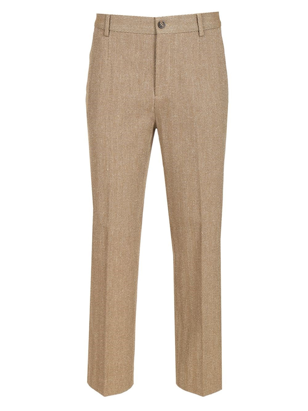 Golden Goose Men Tailored Trousers In Chevron Linen Blend GOLDEN GOOSE