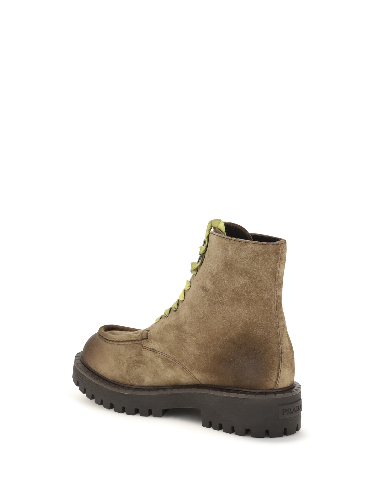 Prada Men Suede Lace-Up Ankle Boots PRADA