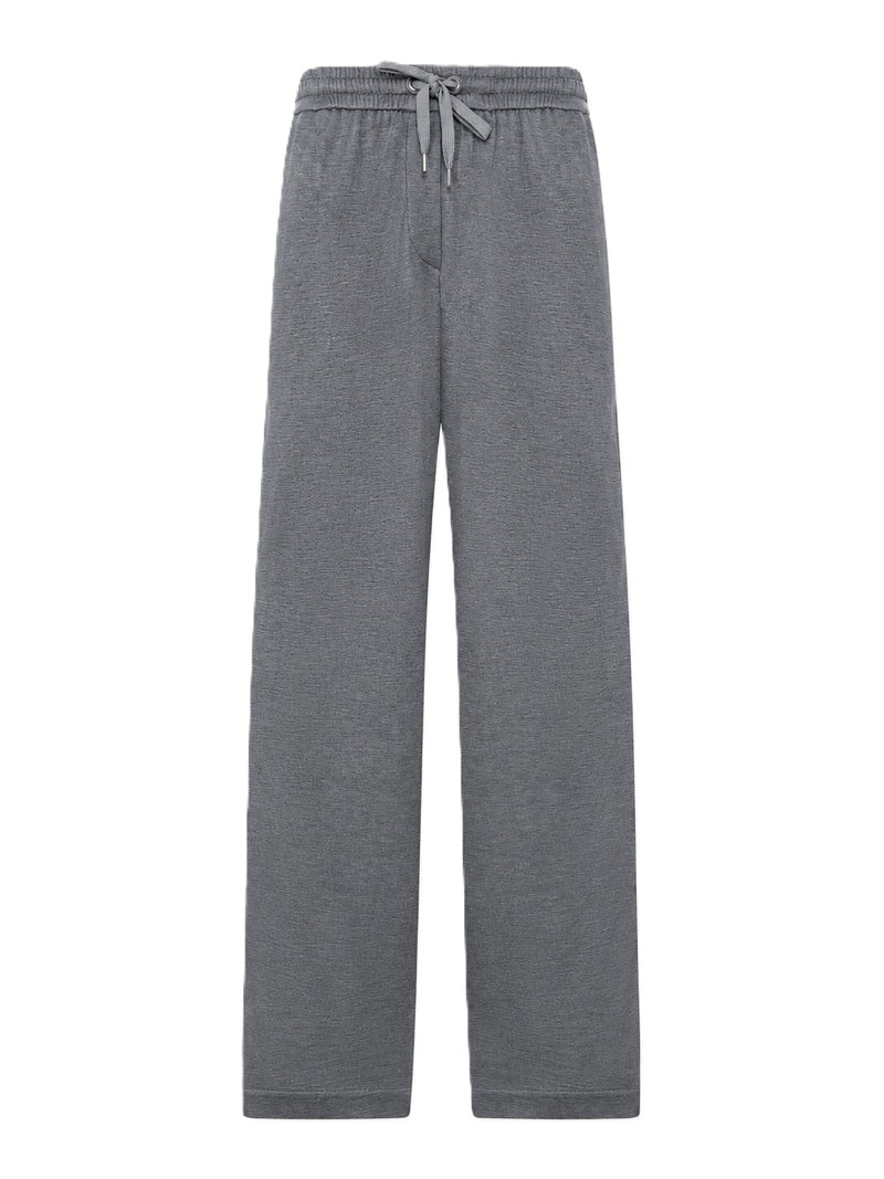 Brunello Cucinelli Women Wide Leg Trousers With Drawstring BRUNELLO CUCINELLI