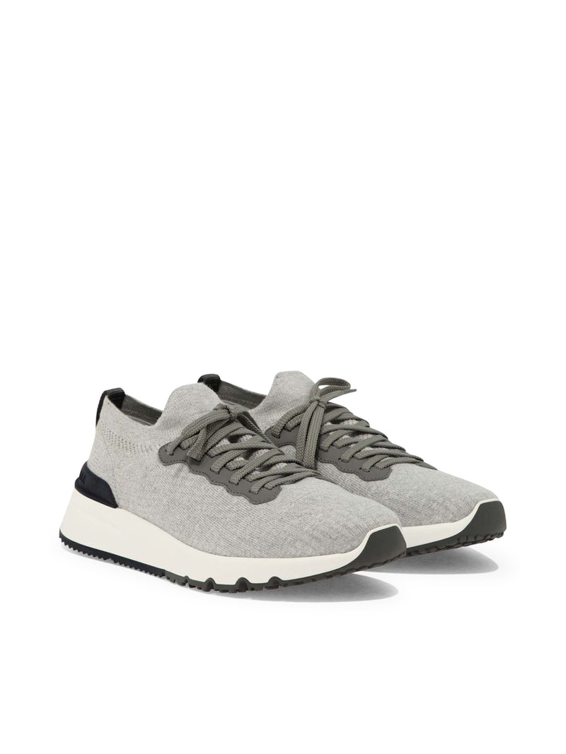 Brunello Cucinelli Men Knitted Low Top Sneakers BRUNELLO CUCINELLI