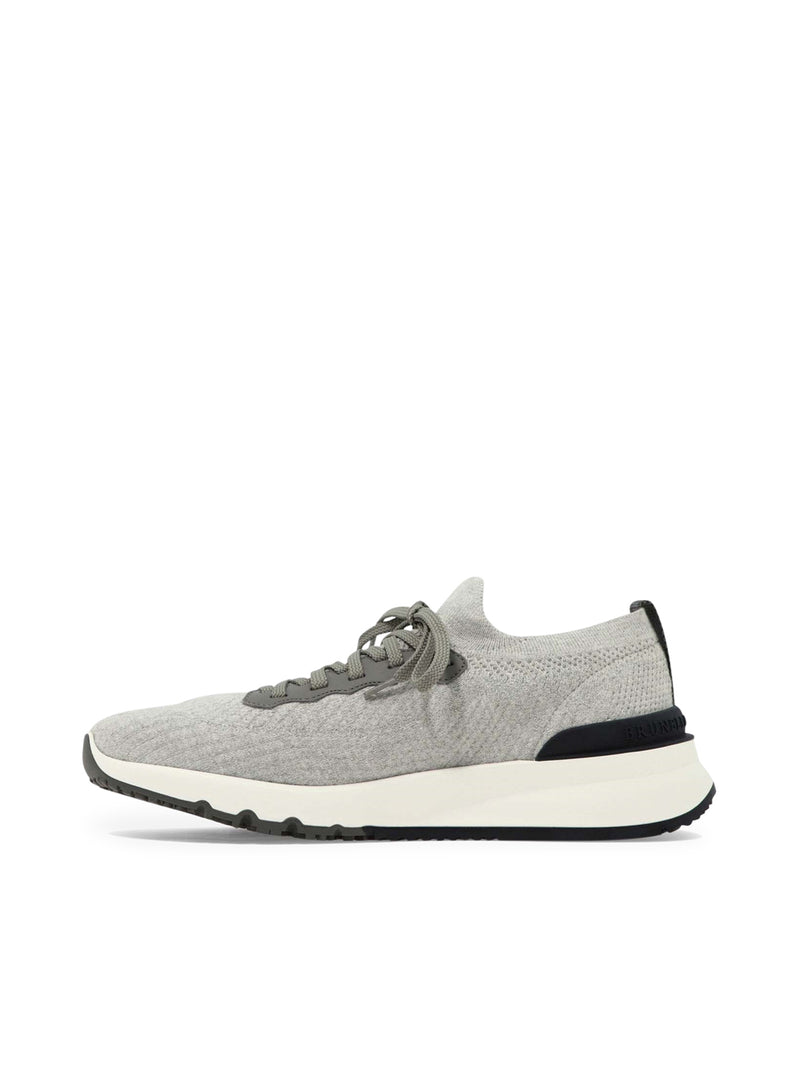 Brunello Cucinelli Men Knitted Low Top Sneakers BRUNELLO CUCINELLI