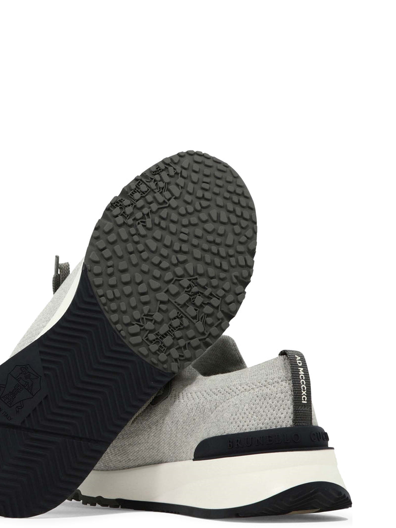 Brunello Cucinelli Men Knitted Low Top Sneakers BRUNELLO CUCINELLI