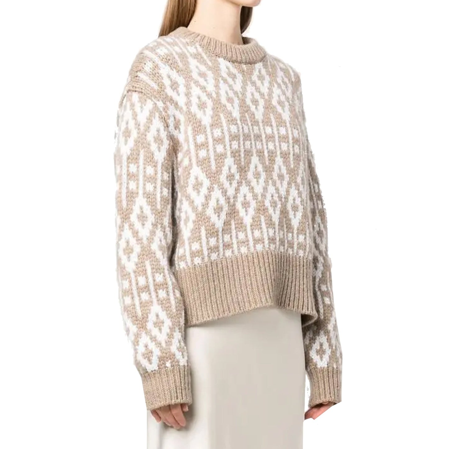 Brunello Cucinelli Jacquard Cashmere Sweater Women BRUNELLO CUCINELLI