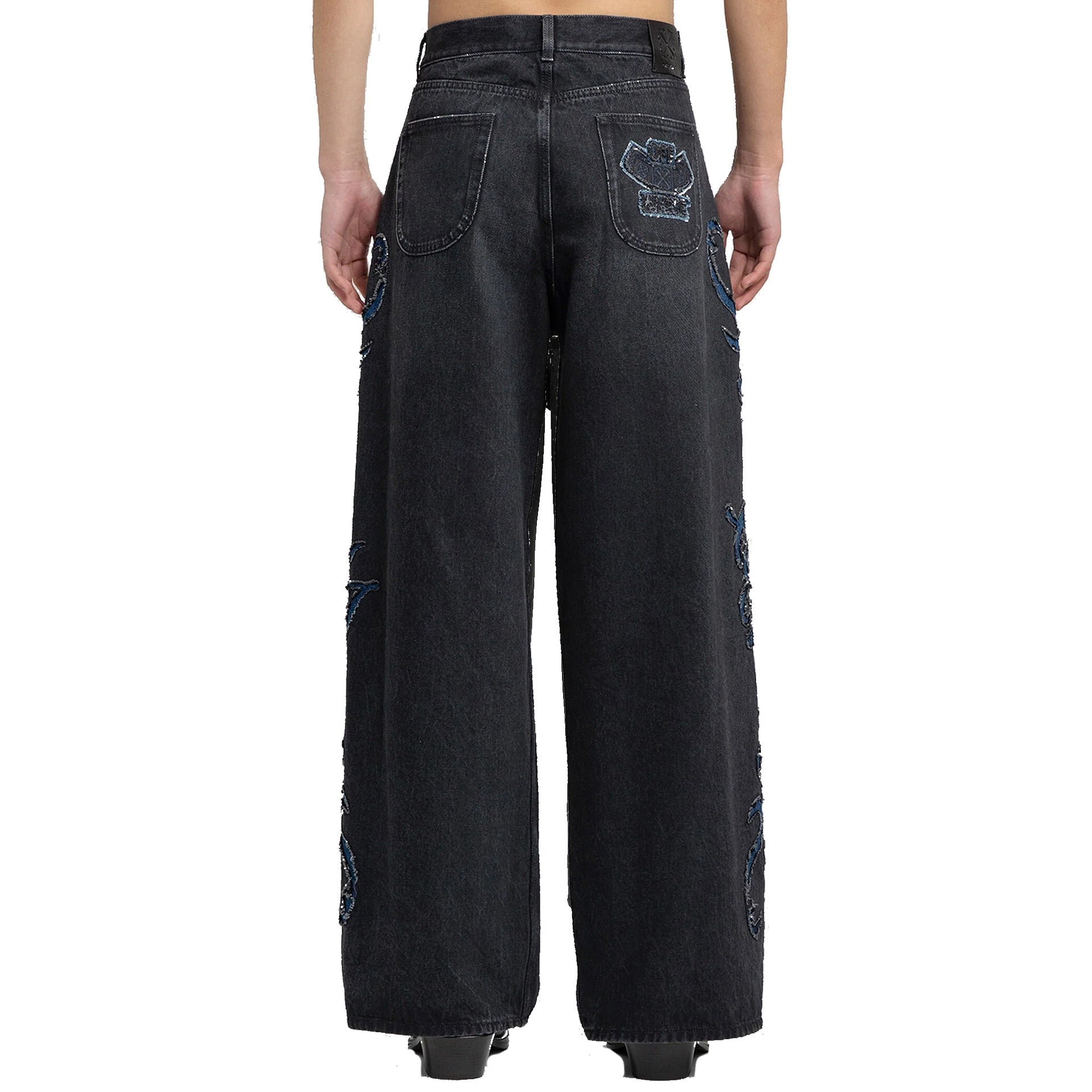 Off-White Denim Flared Jeans Men OFF-WHITE
