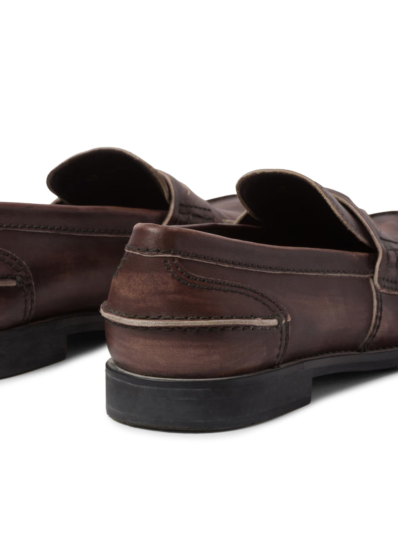 Miu Miu Women Vintage Effect Leather Loafers MIU MIU