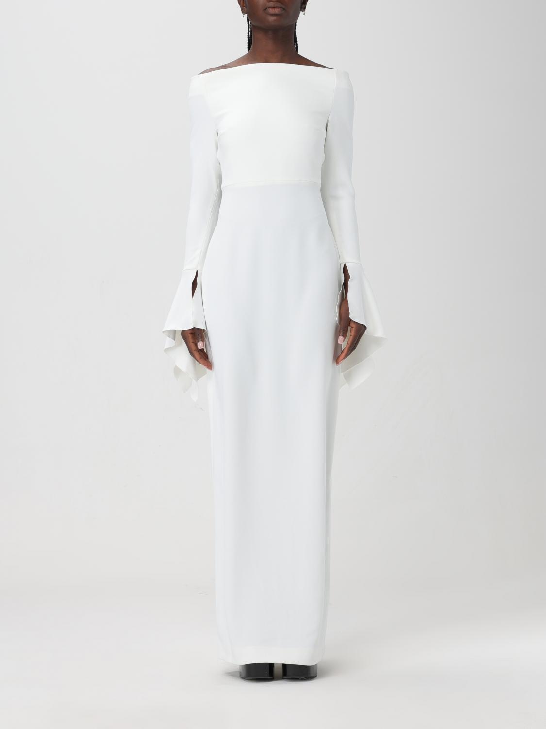Solace London Dress Woman Yellow Cream