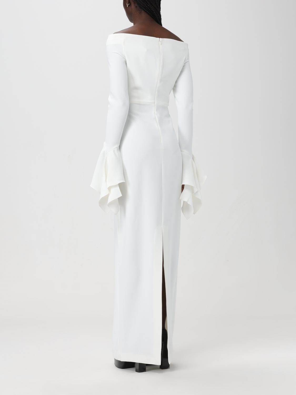 Solace London Dress Woman Yellow Cream