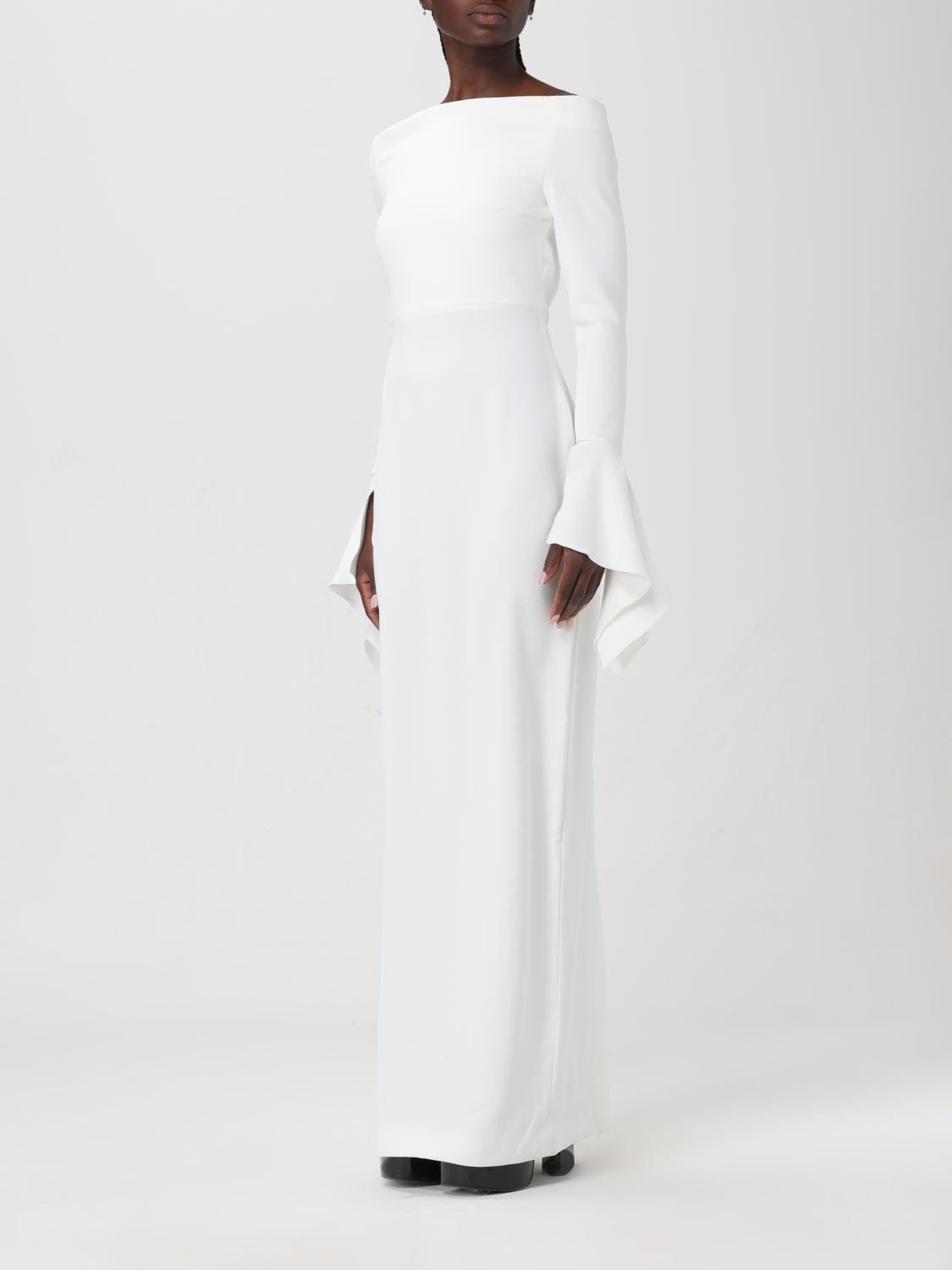 Solace London Dress Woman Yellow Cream
