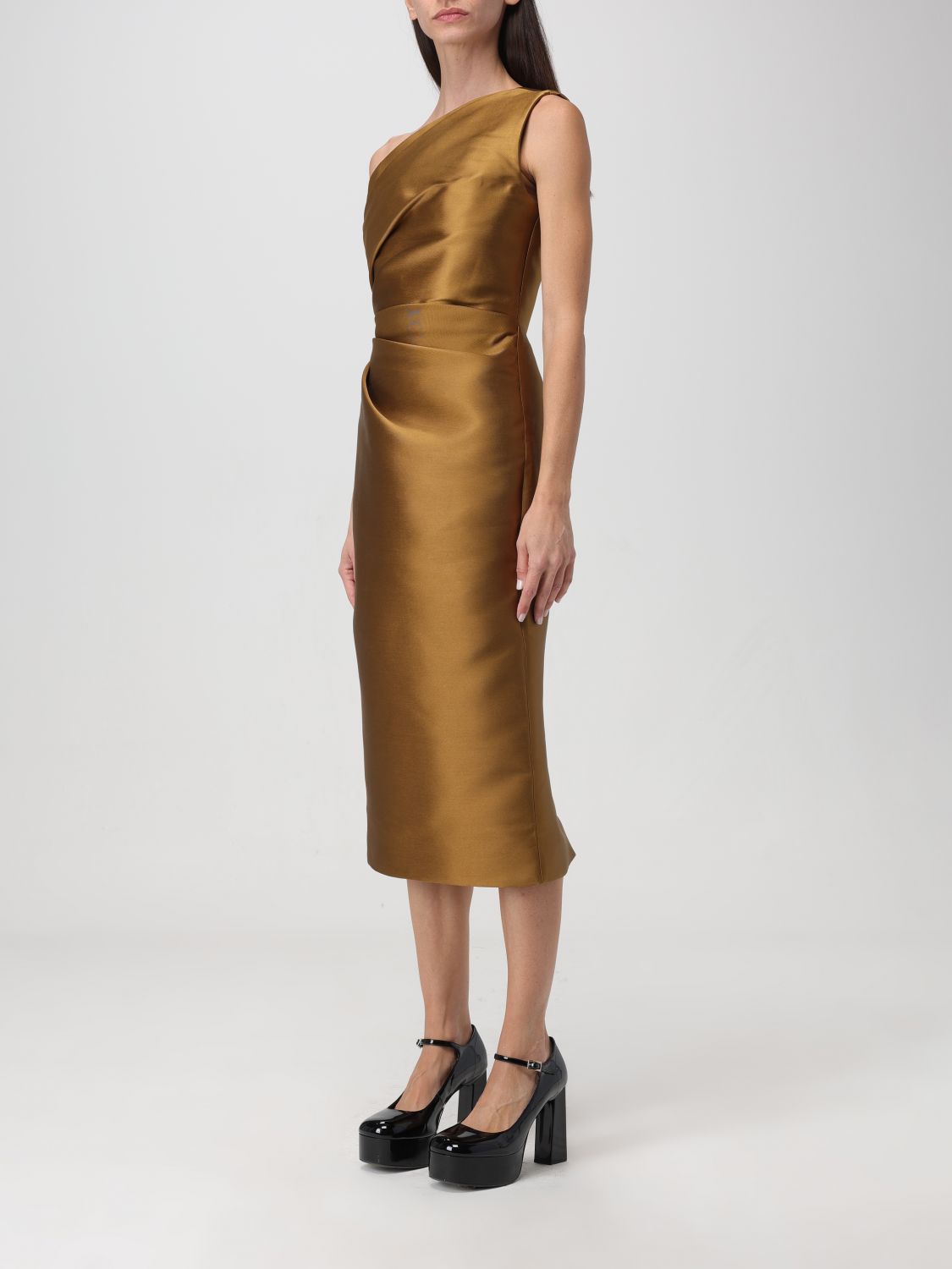 Solace London Dress Woman Gold Woman