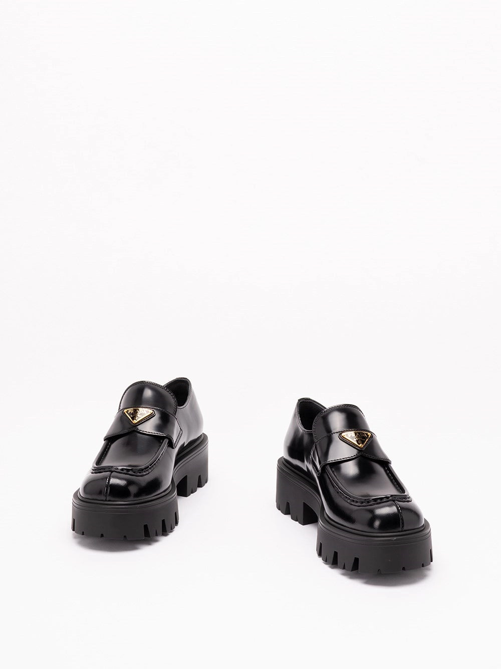 Prada Women Brushed Leather Loafers PRADA