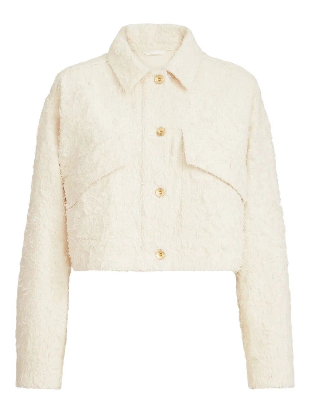 Brunello Cucinelli Women Fuzzy Dyed Denim Outerwear Jacket With Monili BRUNELLO CUCINELLI