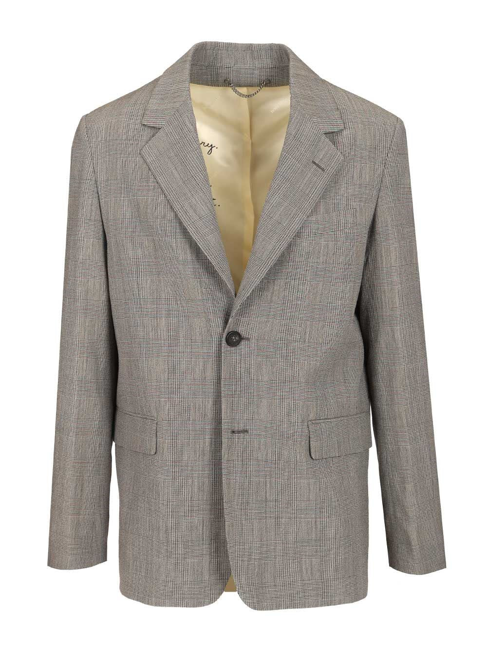 Golden Goose Men Prince Of Wales Wool Jacket