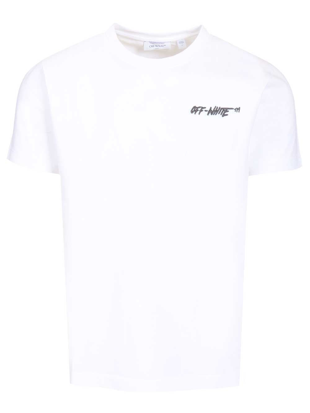Off-White Men T-Shirt With Shadow Logo Print OFF-WHITE
