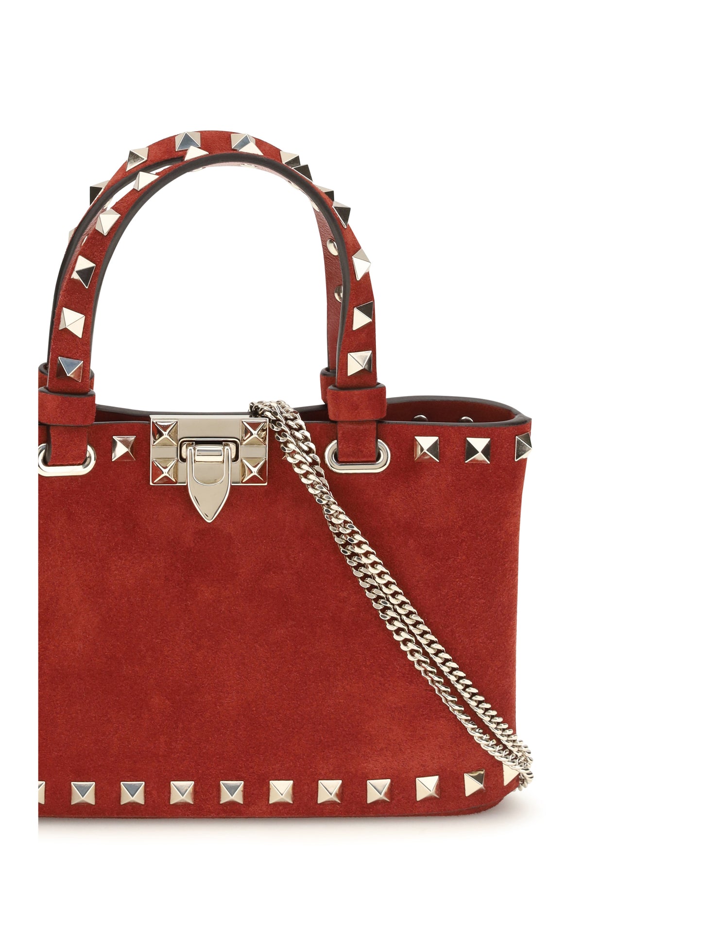 Valentino Garavani Women Suede Rockstud Mini Handbag VALENTINO GARAVANI