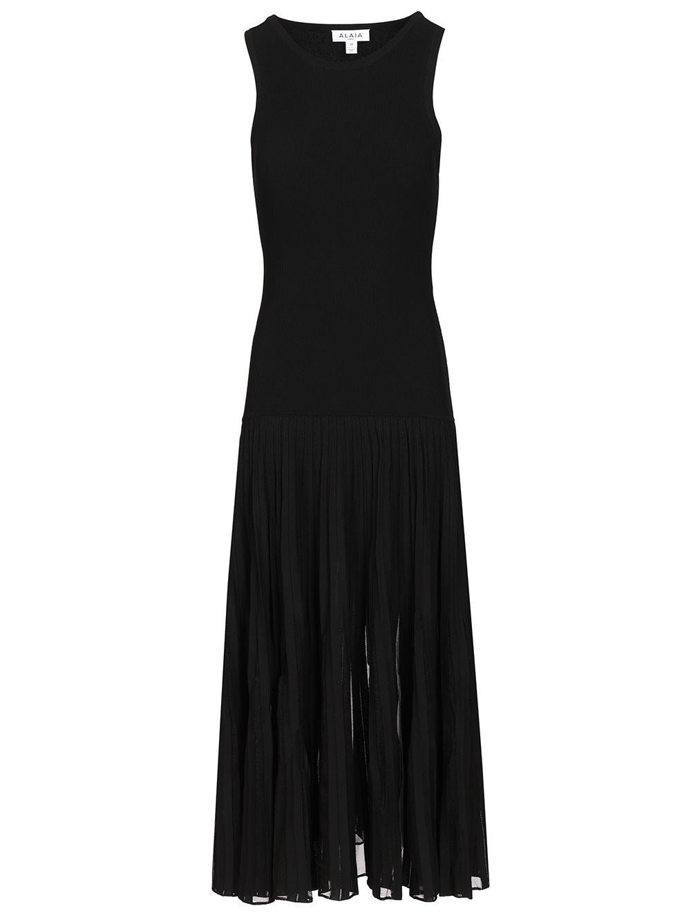 Alaïa Women Pleated Sheer Dress ALAIA