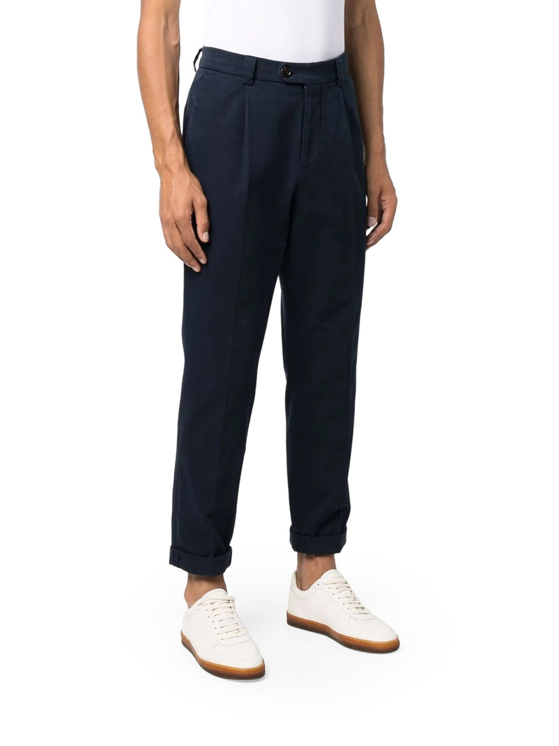Brunello Cucinelli Men Brunello Cucinelli Leisure-Fit Pleated Gabardine Trousers BRUNELLO CUCINELLI