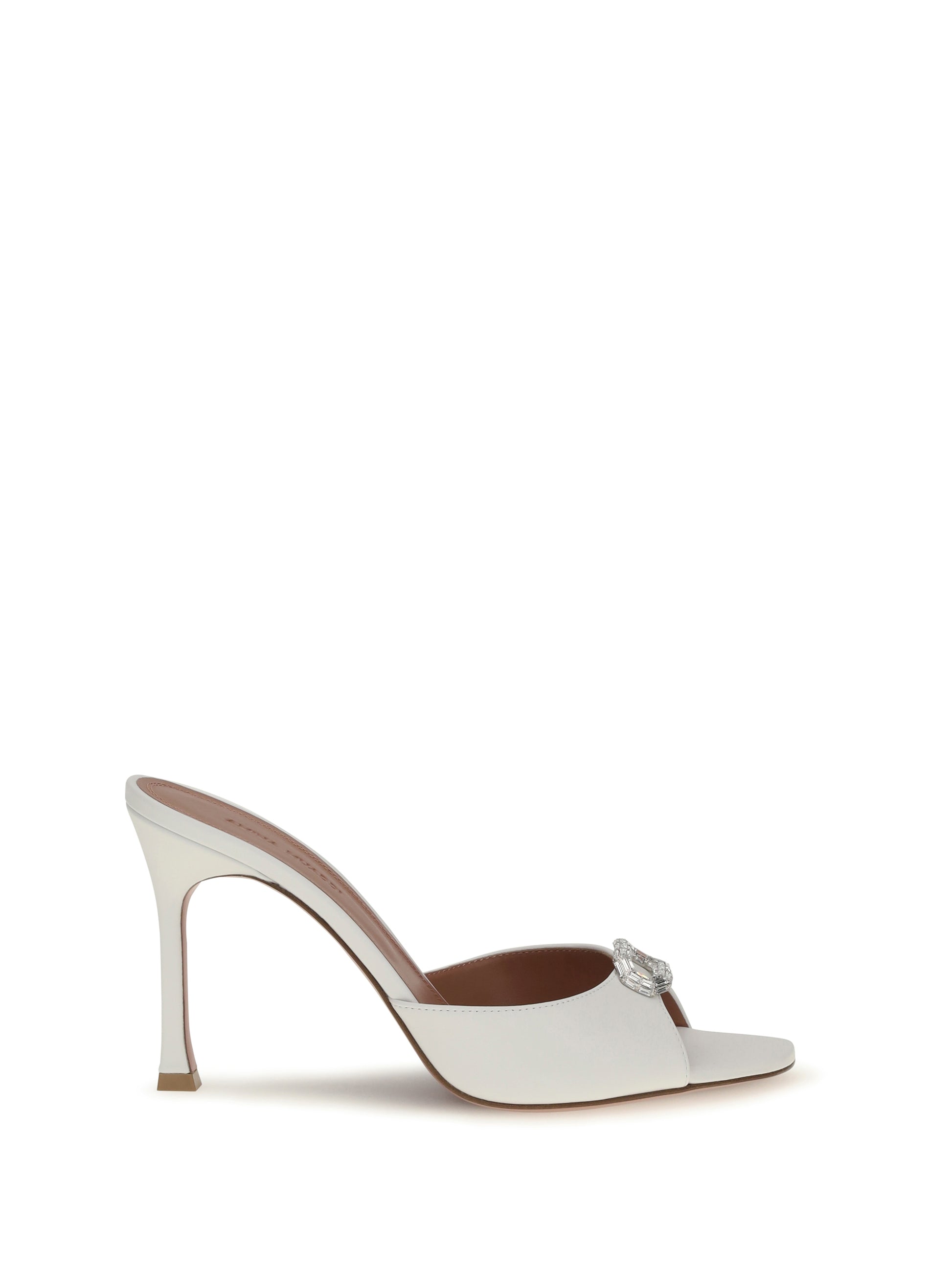 Amina Muaddi Women Camelia Leather Mule Sandals AMINA MUADDI