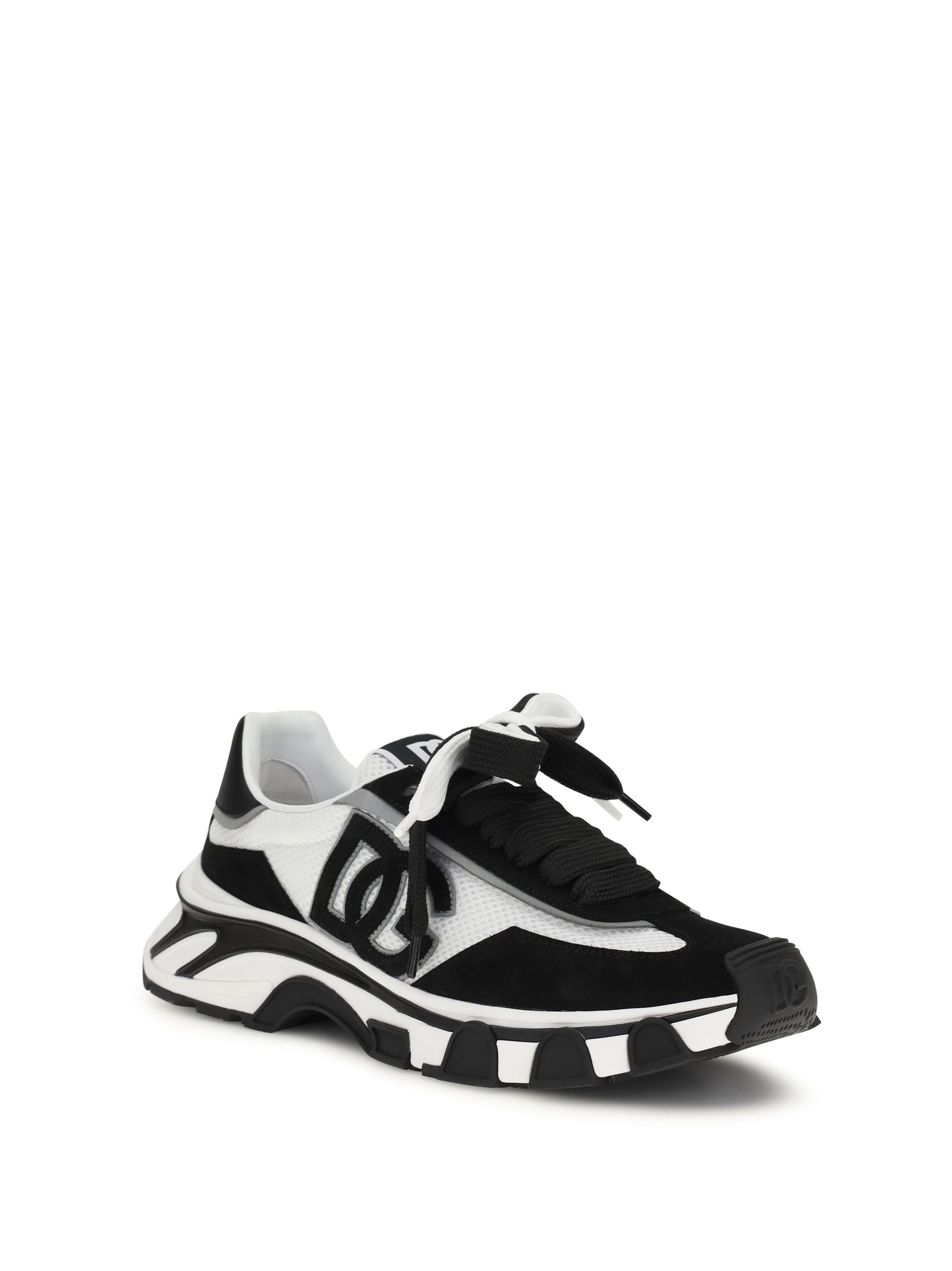 Dolce & Gabbana Men Leather And Mesh Sneakers DOLCE & GABBANA